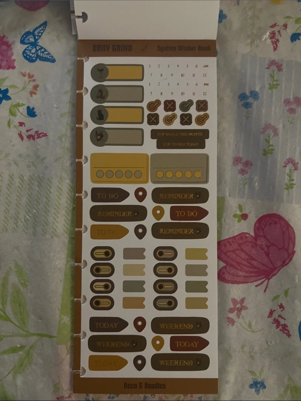 Daily Grind Planner- System sticker book